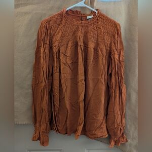 A New Day Terracotta Textured Top